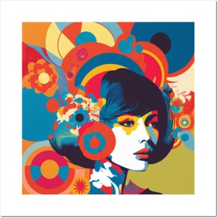 Psychedelic Girl Posters and Art